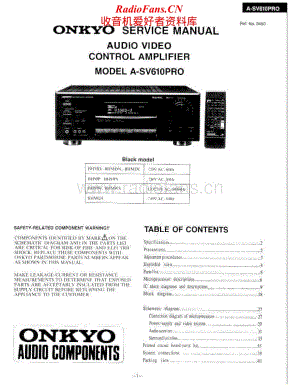Onkyo-ASV610PRO-avr-sm维修电路原理图.pdf