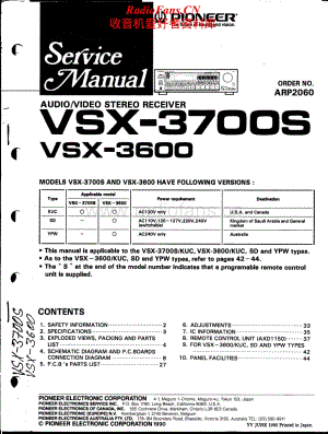 Pioneer-VSX3700-avr-sch维修电路原理图.pdf