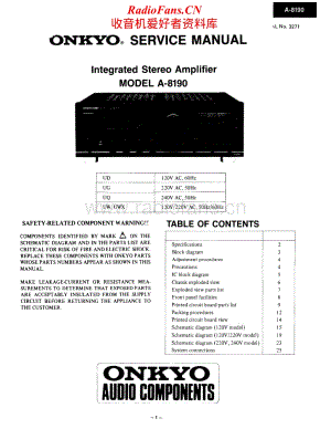 Onkyo-A8190-int-sm维修电路原理图.pdf