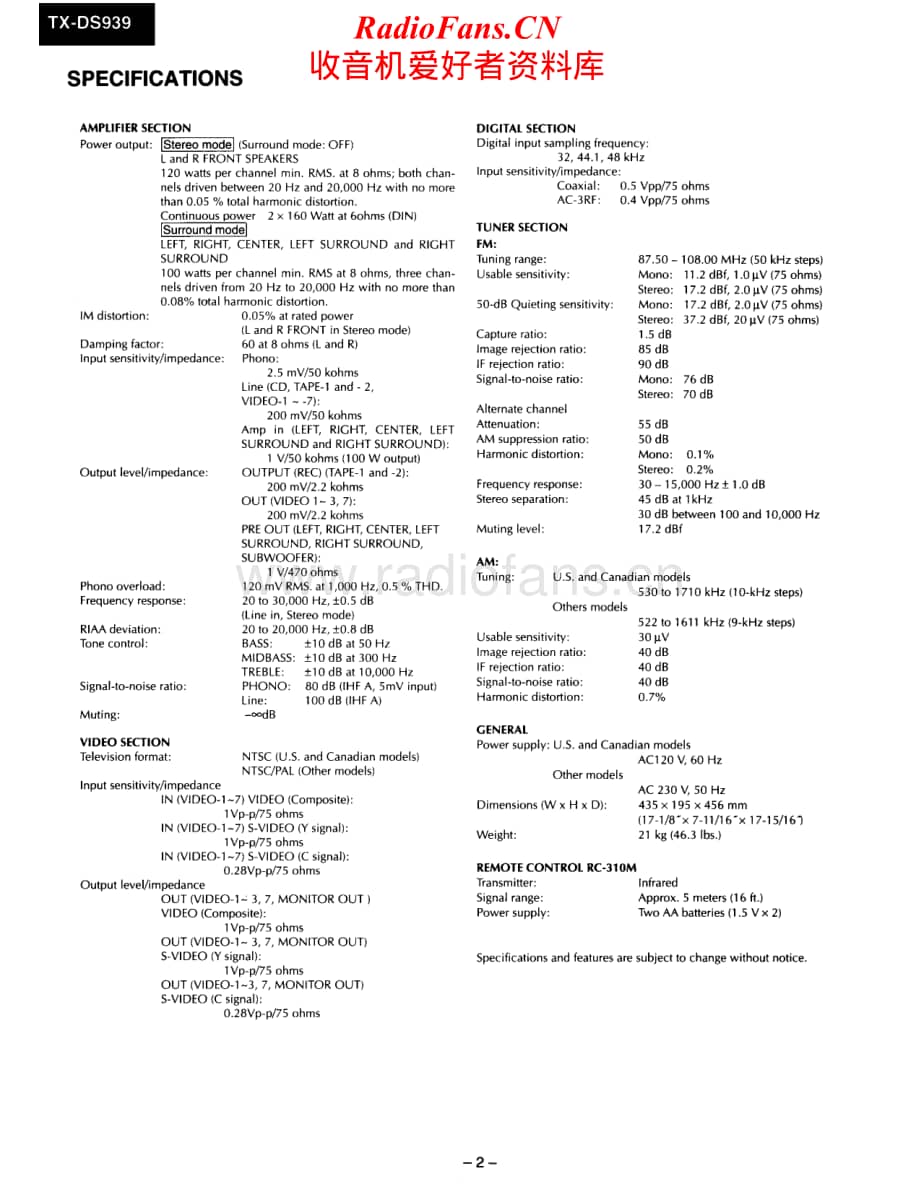 Onkyo-TXDS939-avr-sm维修电路原理图.pdf_第2页