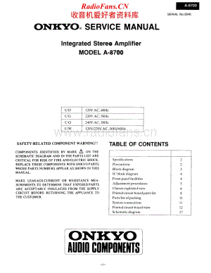 Onkyo-A8700-int-sm维修电路原理图.pdf