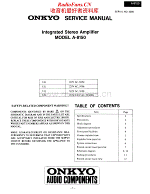 Onkyo-A8150-int-sm维修电路原理图.pdf