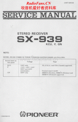 Pioneer-SX939-rec-sm维修电路原理图.pdf