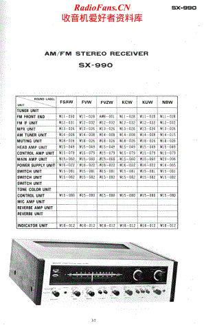 Pioneer-SX990-rec-sch维修电路原理图.pdf