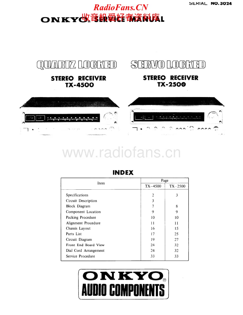 Onkyo-TX2500-rec-sm维修电路原理图.pdf_第1页