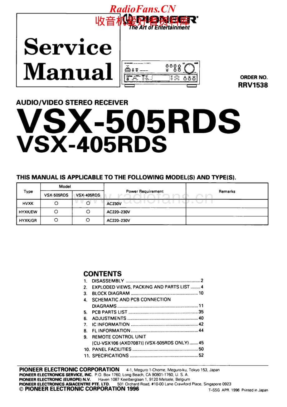 Pioneer-VSX405RDS-avr-sm维修电路原理图.pdf_第1页