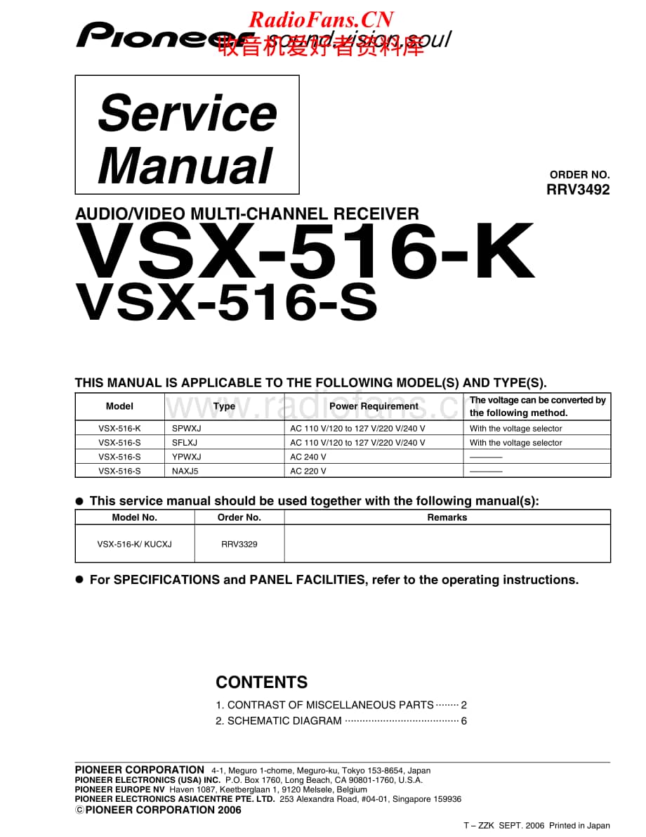 Pioneer-SX516S-rec-sm维修电路原理图.pdf_第1页