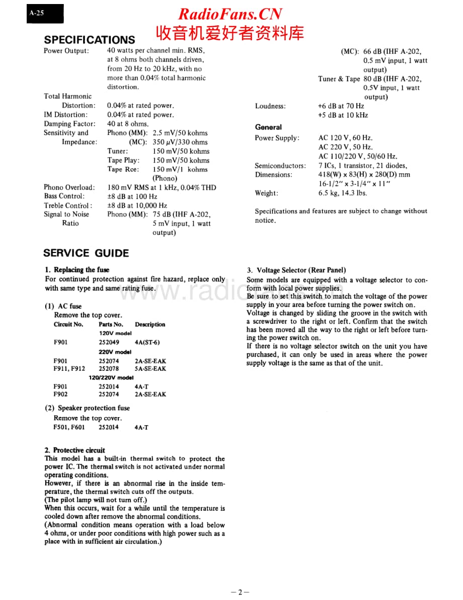 Onkyo-A25-int-sm维修电路原理图.pdf_第2页