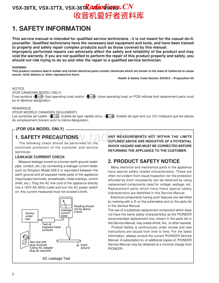 Pioneer-VSX36TX-avr-sm维修电路原理图.pdf_第2页