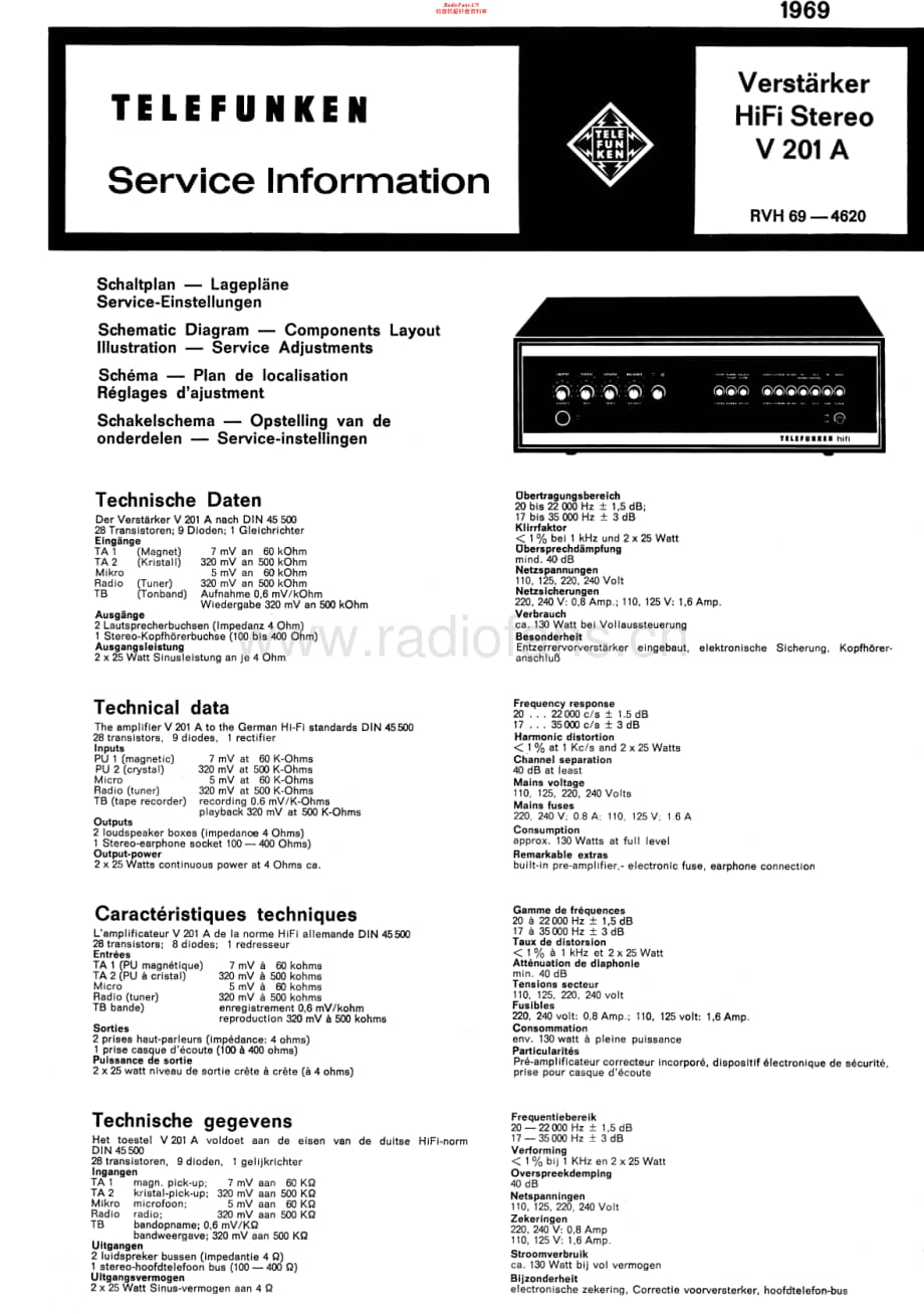 Telefunken-V201A-int-sm维修电路原理图.pdf_第1页