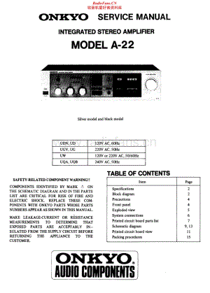 Onkyo-A22-int-sm维修电路原理图.pdf