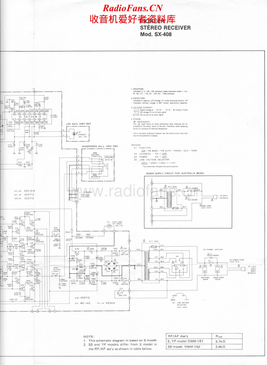 Pioneer-SX408-rec-sch维修电路原理图.pdf_第2页