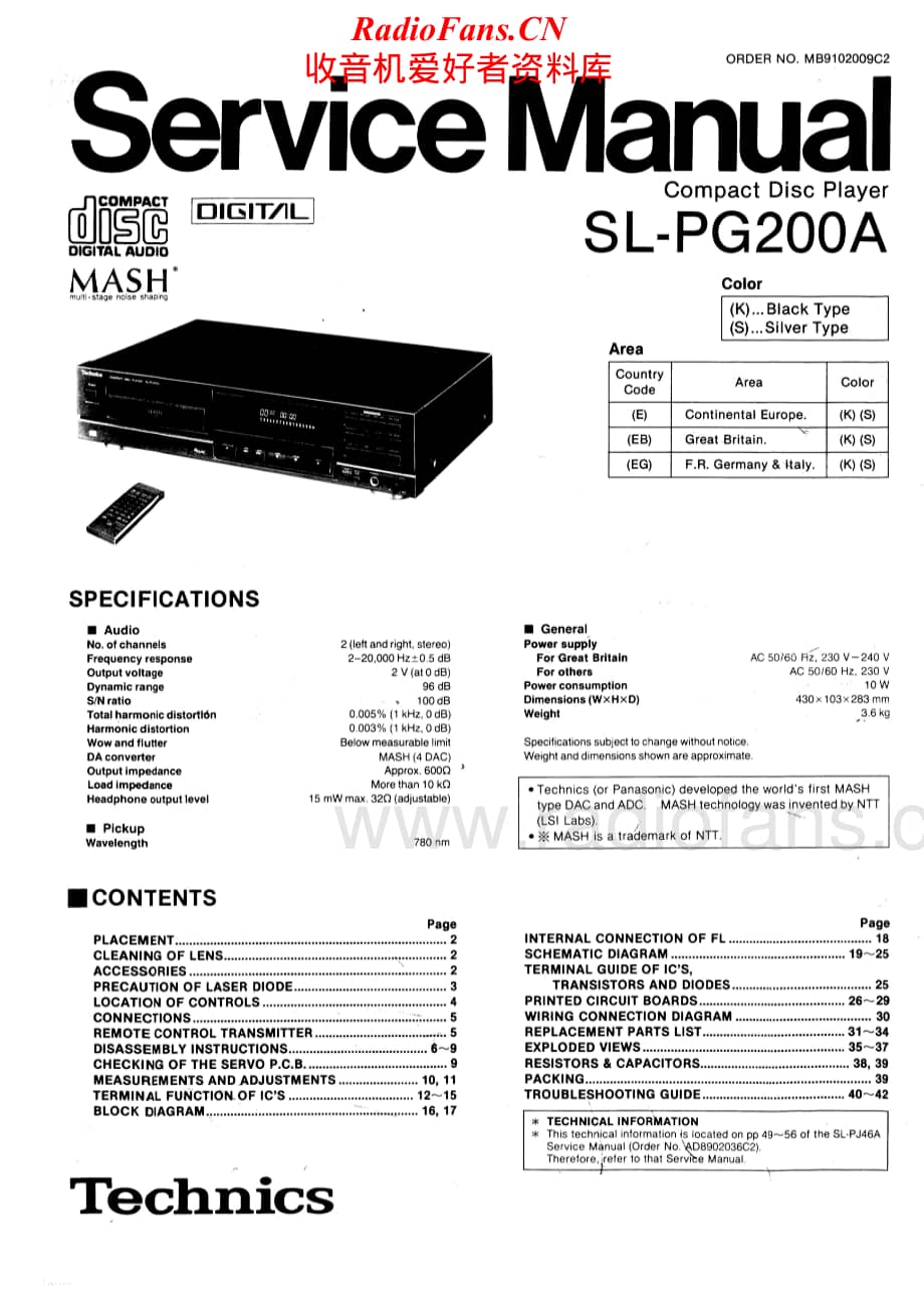 Technics-SLPG200A-cd-sm维修电路原理图.pdf_第1页