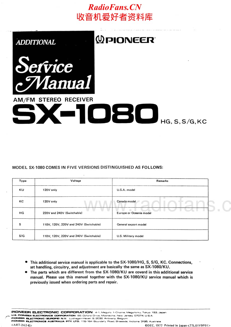 Pioneer-SX1080-rec-sm2维修电路原理图.pdf_第1页