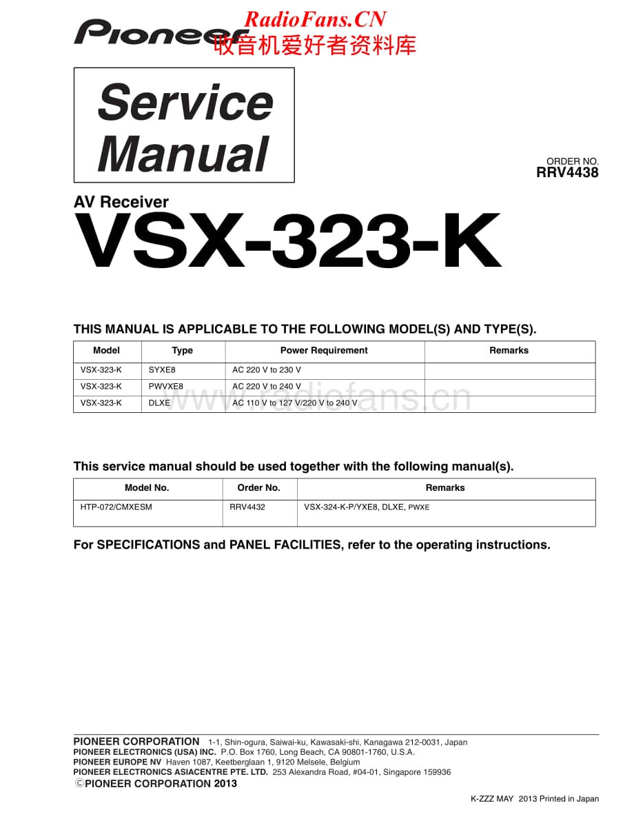 Pioneer-VSX323K-avr-sm维修电路原理图.pdf_第1页