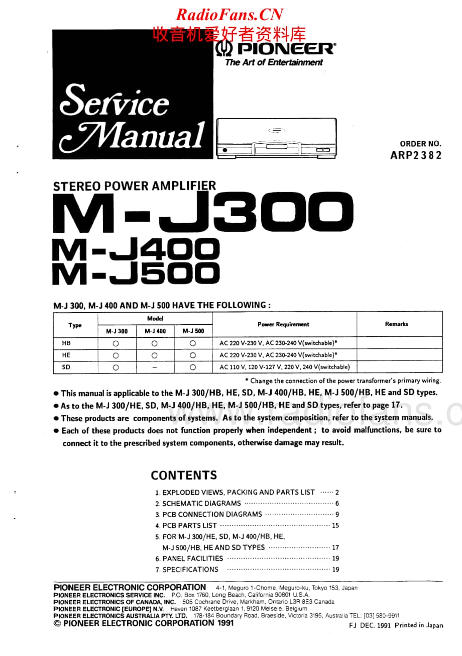 Pioneer-MJ300-pwr-sm维修电路原理图.pdf_第1页
