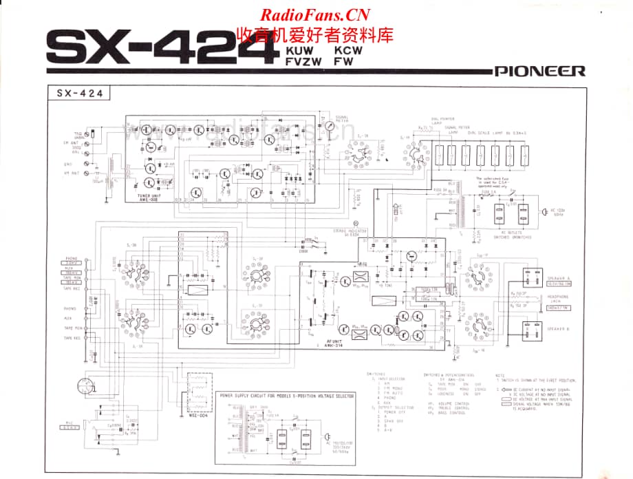 Pioneer-SX424-rec-sch维修电路原理图.pdf_第1页