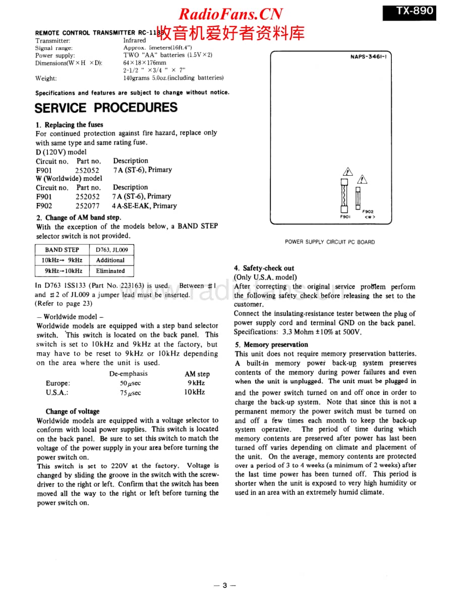 Onkyo-TX890-rec-sm维修电路原理图.pdf_第3页