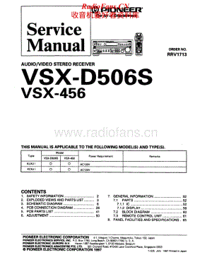 Pioneer-VSX456-avr-sm维修电路原理图.pdf