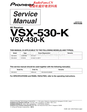 Pioneer-VSX530K-avr-sm维修电路原理图.pdf