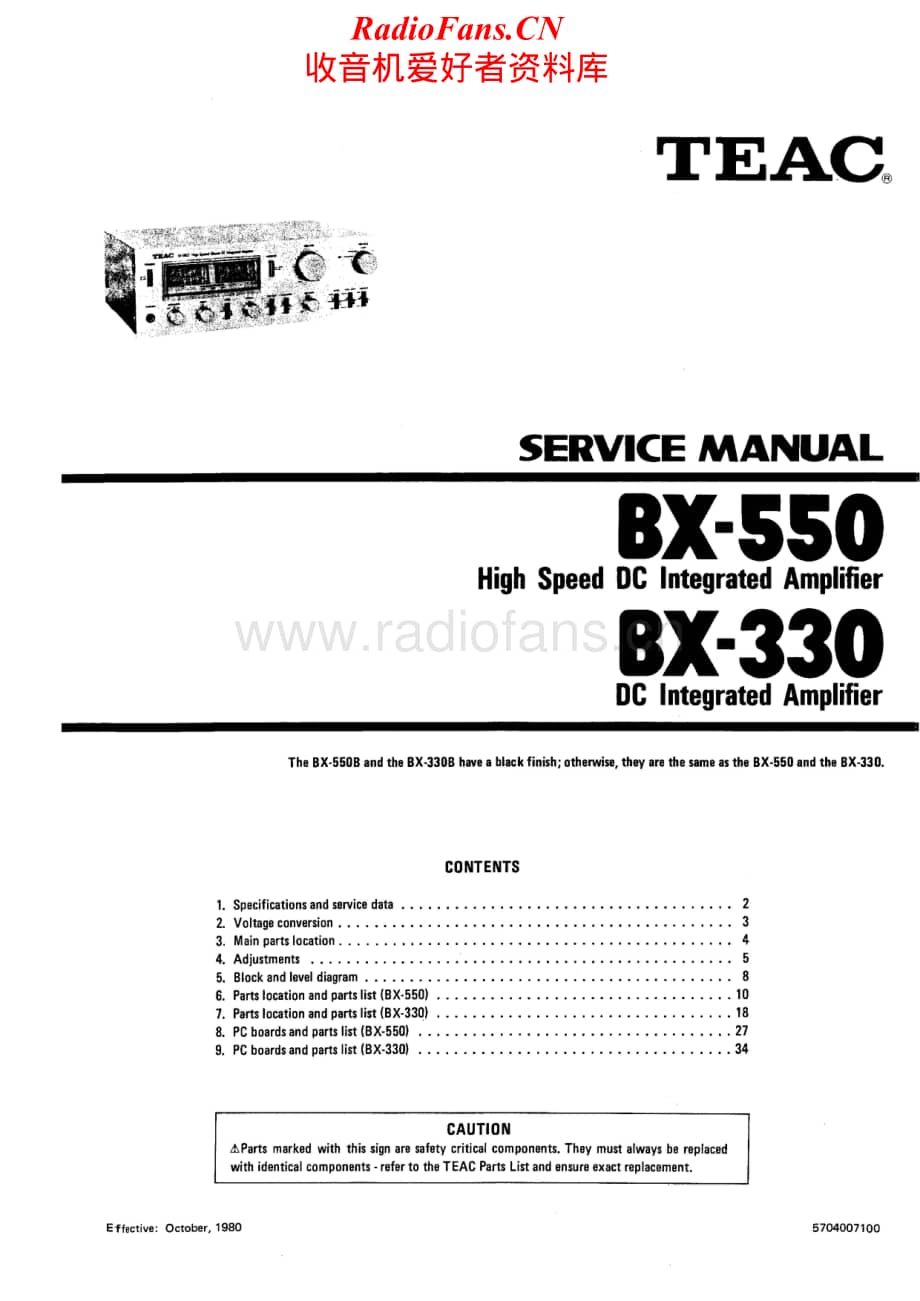 Teac-BX350-int-sm维修电路原理图.pdf_第1页