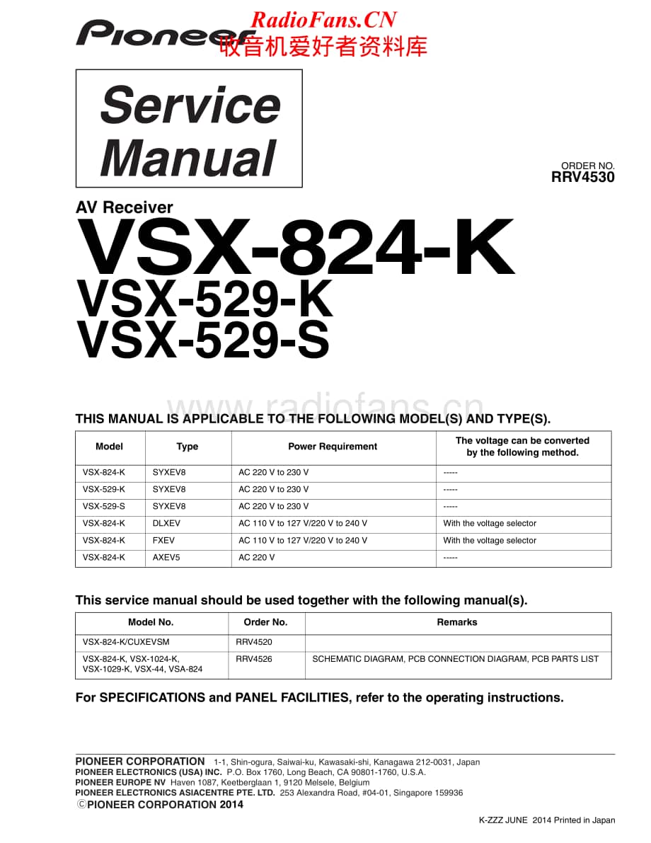 Pioneer-VSX529S-avr-sm维修电路原理图.pdf_第1页