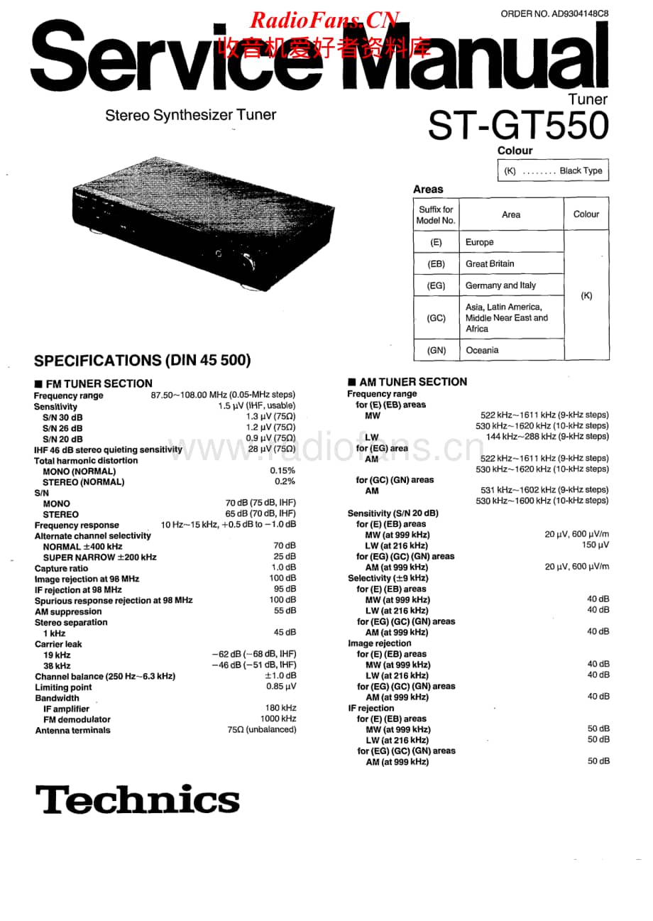 Technics-STGT550-tun-sm维修电路原理图.pdf_第1页