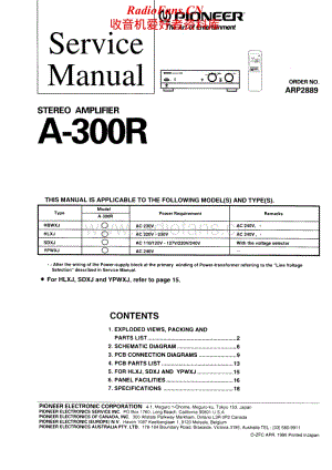 Pioneer-A300R-int-sm维修电路原理图.pdf
