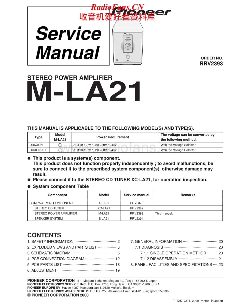 Pioneer-MLA21-pwr-sm维修电路原理图.pdf_第1页