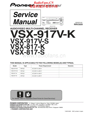 Pioneer-VSX917VK-avr-sm维修电路原理图.pdf