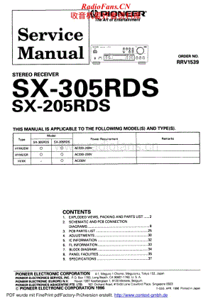 Pioneer-SX205RDS-rec-sm维修电路原理图.pdf
