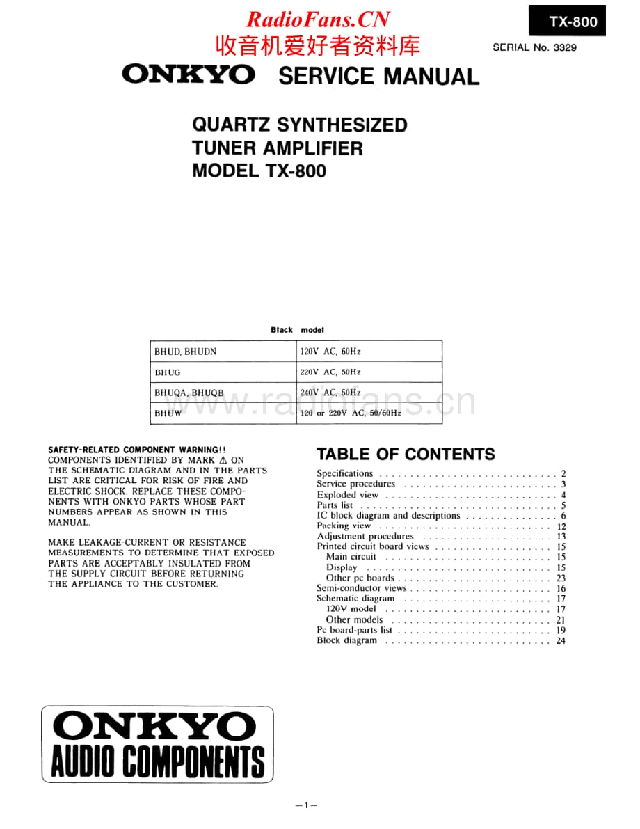 Onkyo-TX800-rec-sm维修电路原理图.pdf_第1页