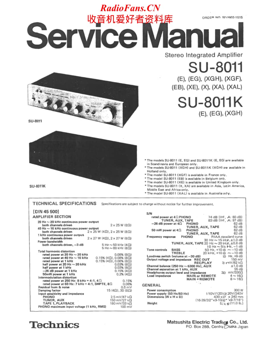 Technics-SU8011-int-sml维修电路原理图.pdf_第1页
