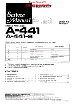 Pioneer-A441S-int-sm维修电路原理图.pdf