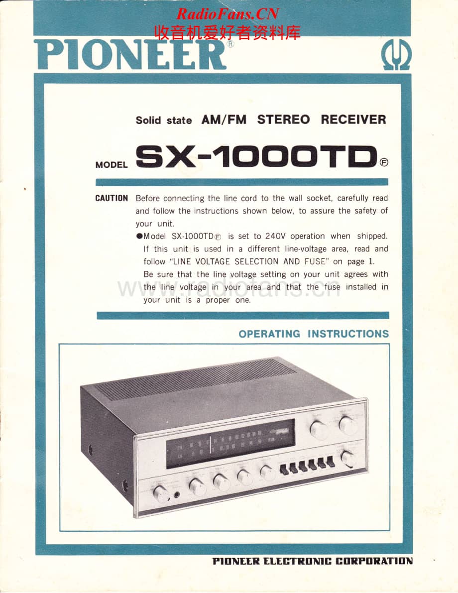 Pioneer-SX1000TD-rec-sm维修电路原理图.pdf_第1页