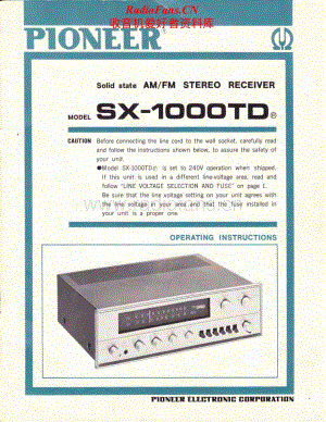 Pioneer-SX1000TD-rec-sm维修电路原理图.pdf