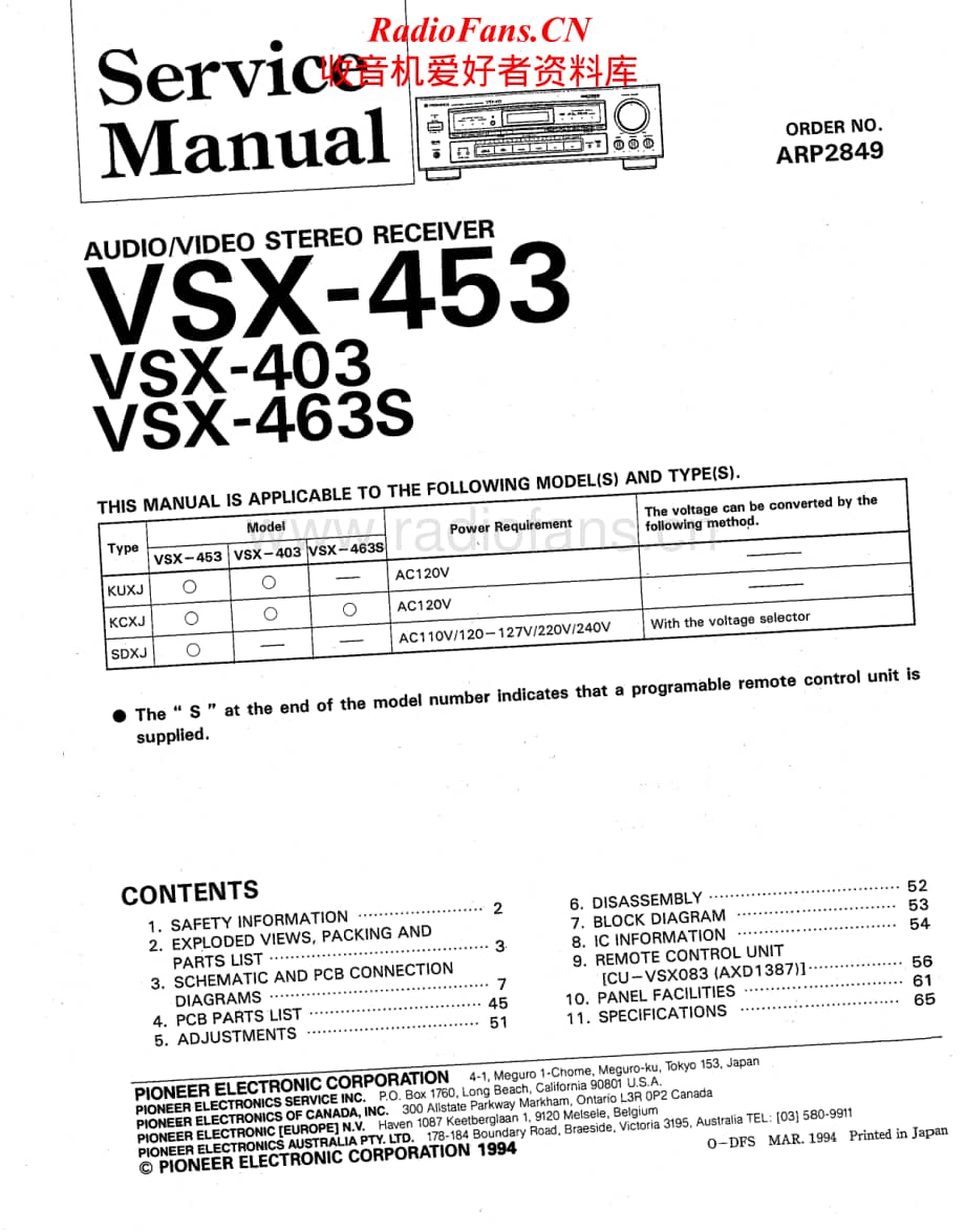 Pioneer-VSX463S-avr-sm维修电路原理图.pdf_第1页