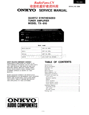 Onkyo-TX810-rec-sm维修电路原理图.pdf