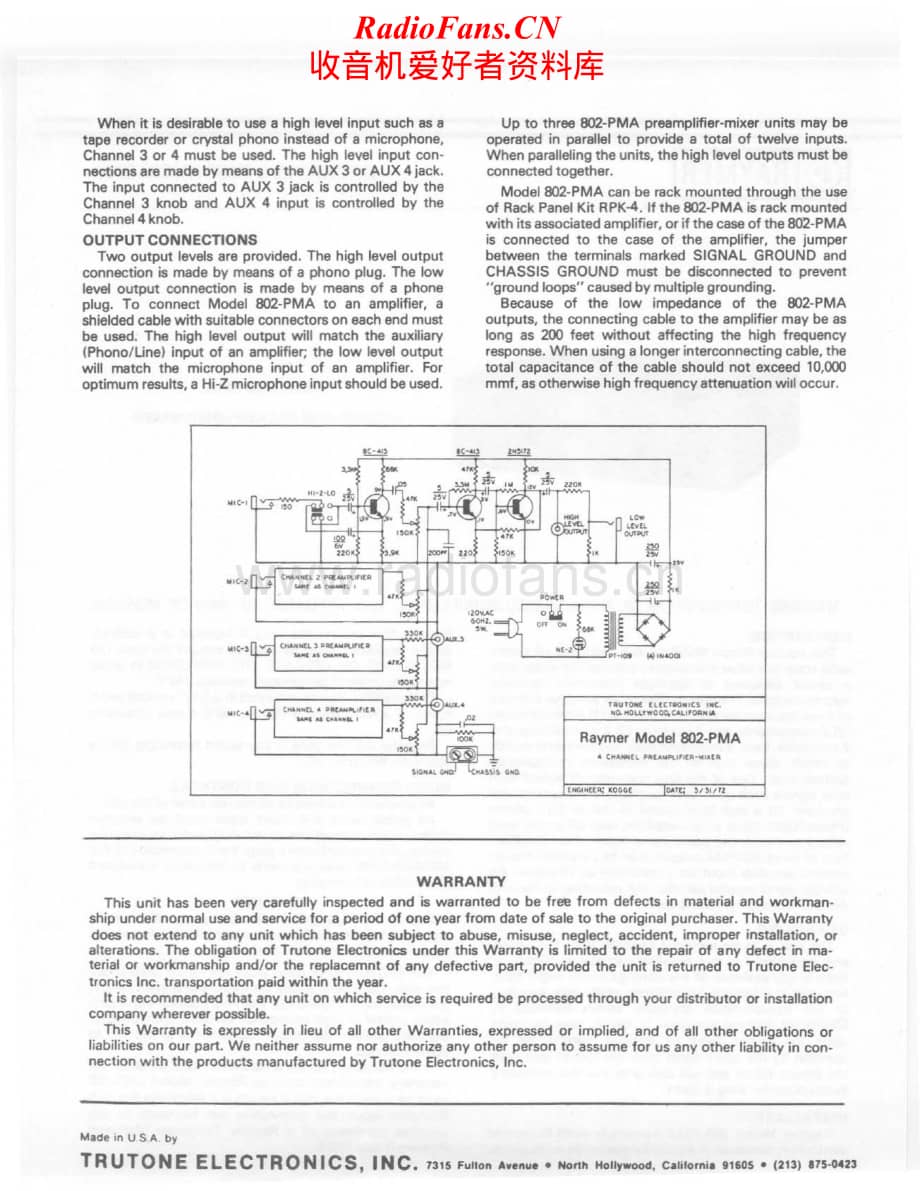 UniversitySound-802PMA-pre-sm维修电路原理图.pdf_第2页