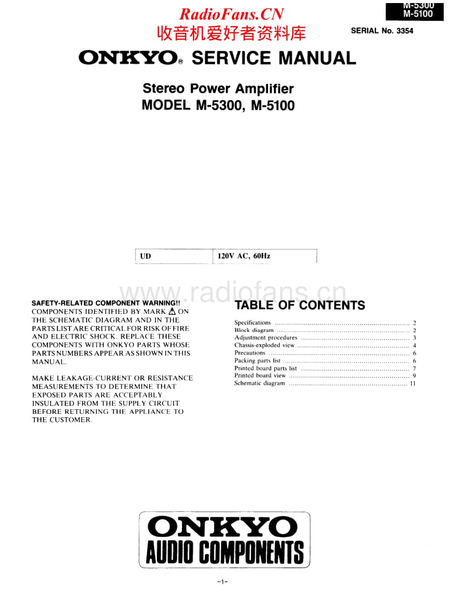 Onkyo-M5300-pwr-sm维修电路原理图.pdf_第1页