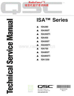 QSC-ISAseries-pwr-sm维修电路原理图.pdf