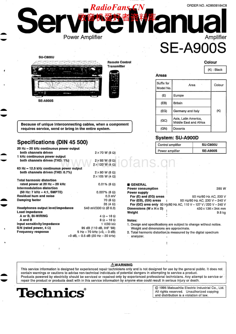 Technics-SEA900S-pw-sm维修电路原理图.pdf_第1页