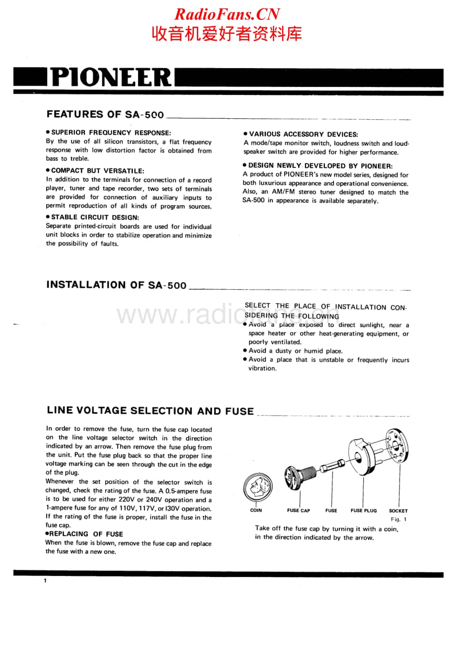 Pioneer-SA500-int-sm维修电路原理图.pdf_第2页