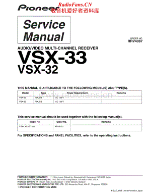 Pioneer-VSX33-avr-sm维修电路原理图.pdf