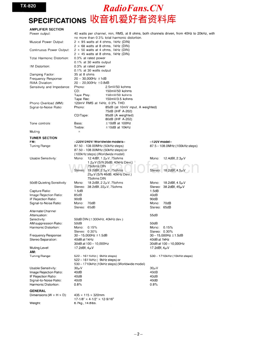 Onkyo-TX820-rec-sm维修电路原理图.pdf_第2页