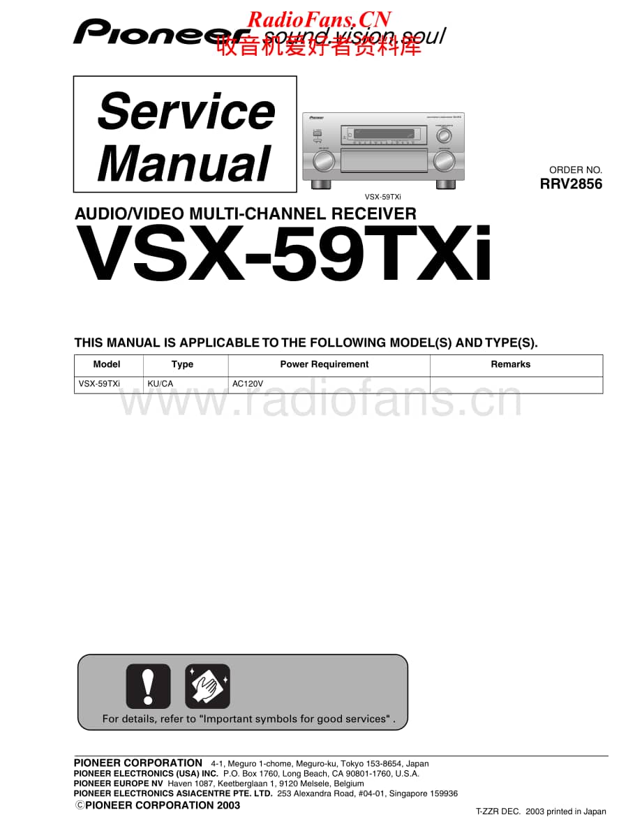 Pioneer-VSX59TXI-avr-sm维修电路原理图.pdf_第1页