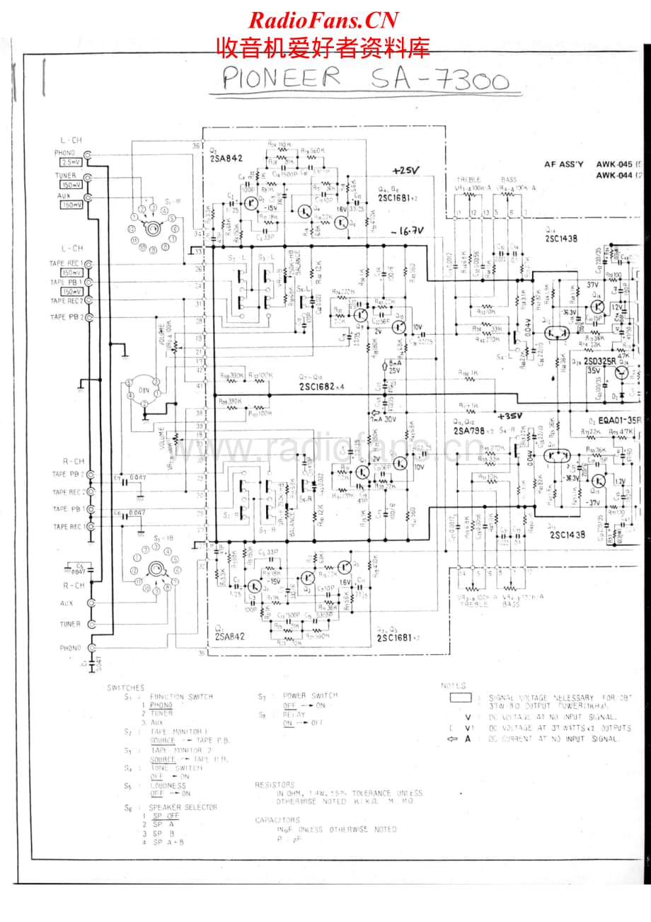 Pioneer-SA7300-int-sch维修电路原理图.pdf_第1页