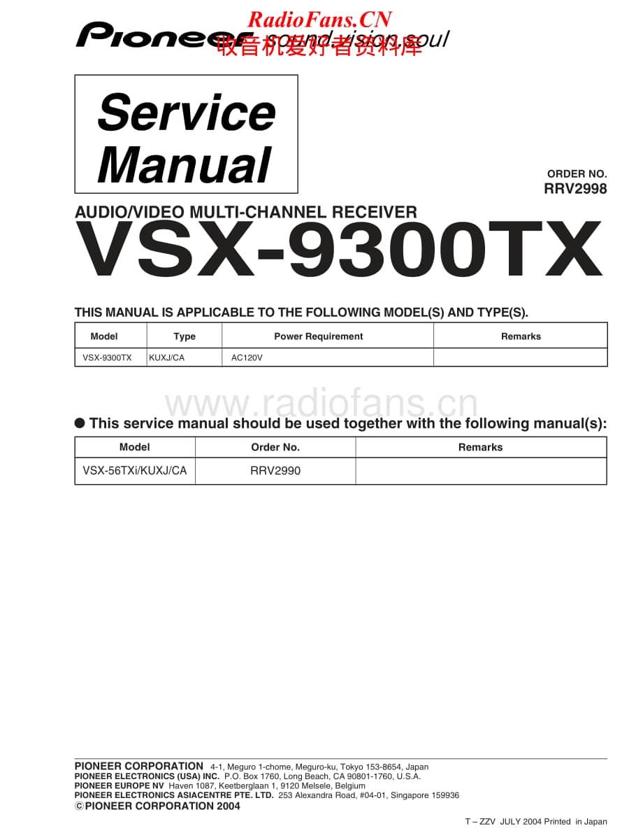 Pioneer-VSX9300TX-avr-sm维修电路原理图.pdf_第1页
