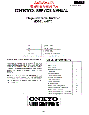 Onkyo-A8170-int-sm维修电路原理图.pdf