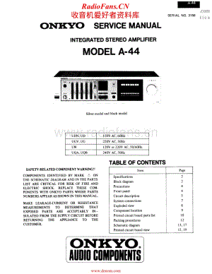 Onkyo-A44-int-sm维修电路原理图.pdf